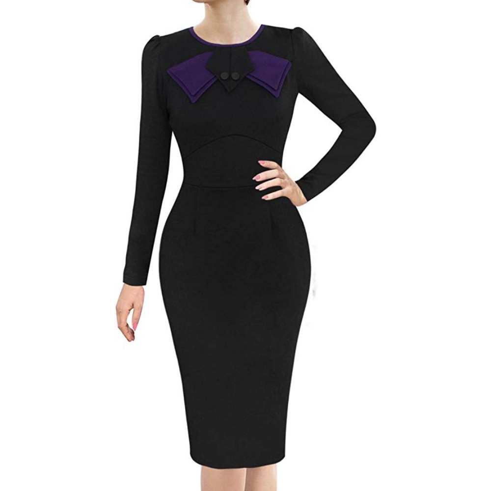 Retro pinup office wiggle pencil dress